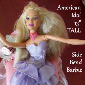 AMERICAN IDOL BARBIE DOLL, SIDE BEND BLONDE, BENDABLE ARMS LEGS; DRESSES, BOOTS